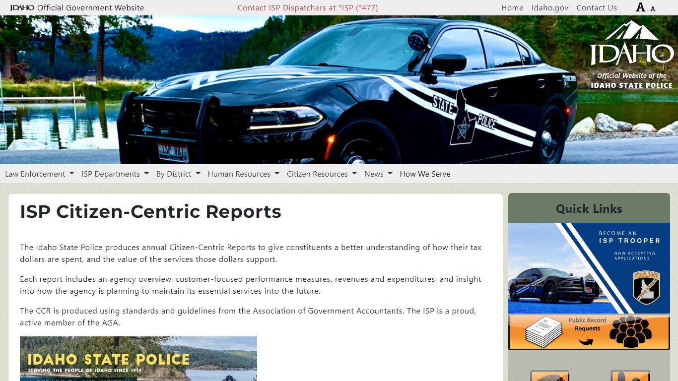 ISP Citizen-Centric Reports - Official website of the Idaho State Police