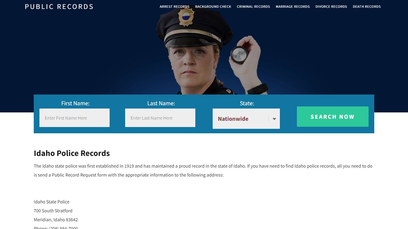 Idaho Police Records | Get Instant Reports On People