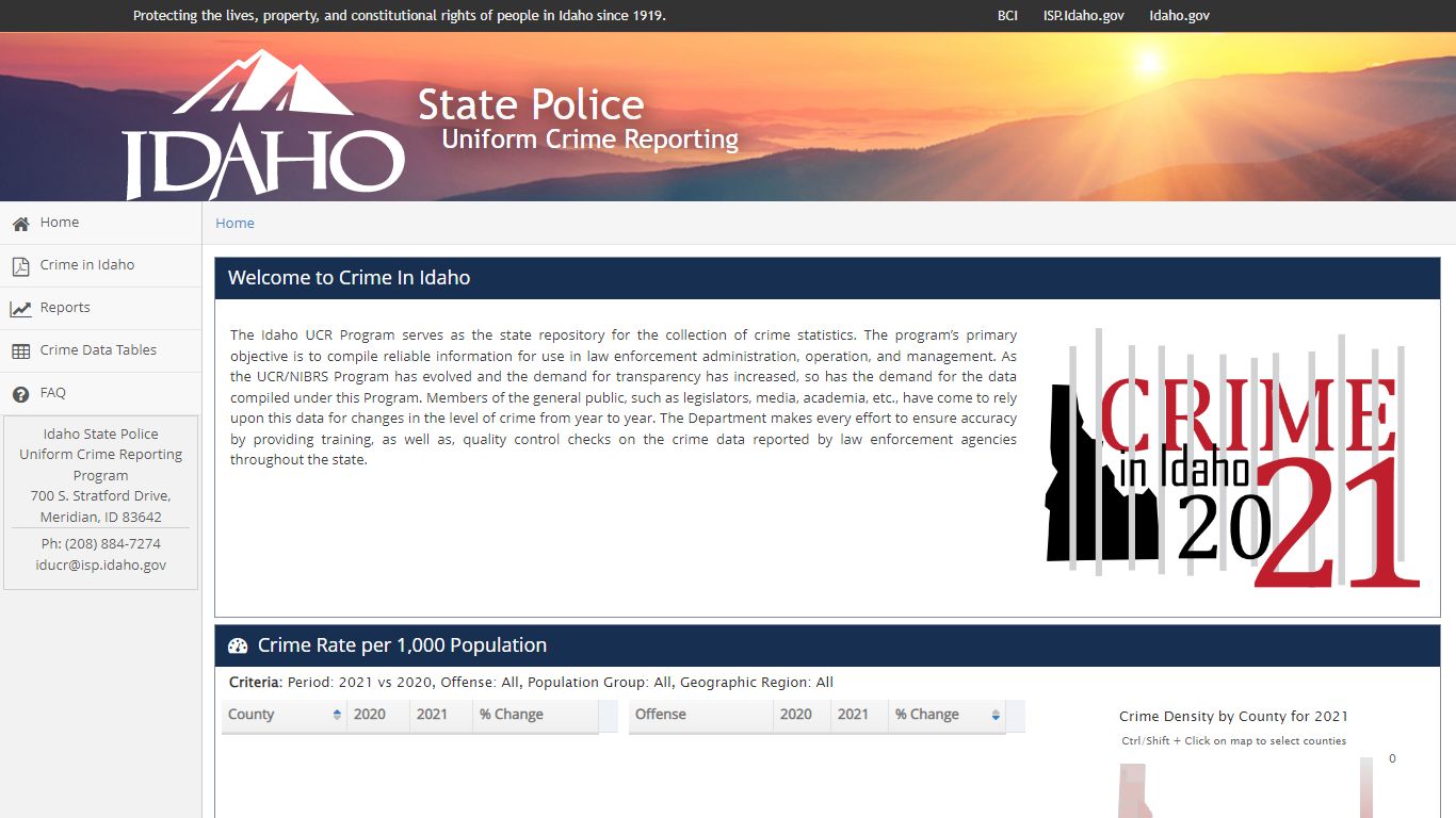 Welcome to Crime In Idaho