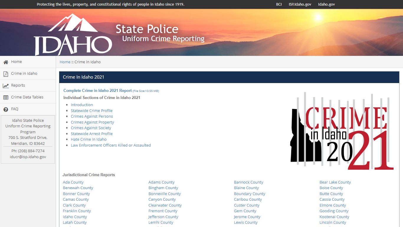 Crime In Idaho